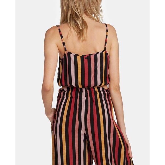 Volcom Junior's Striped Crop Top Pink Size Large - Picture 2 of 4